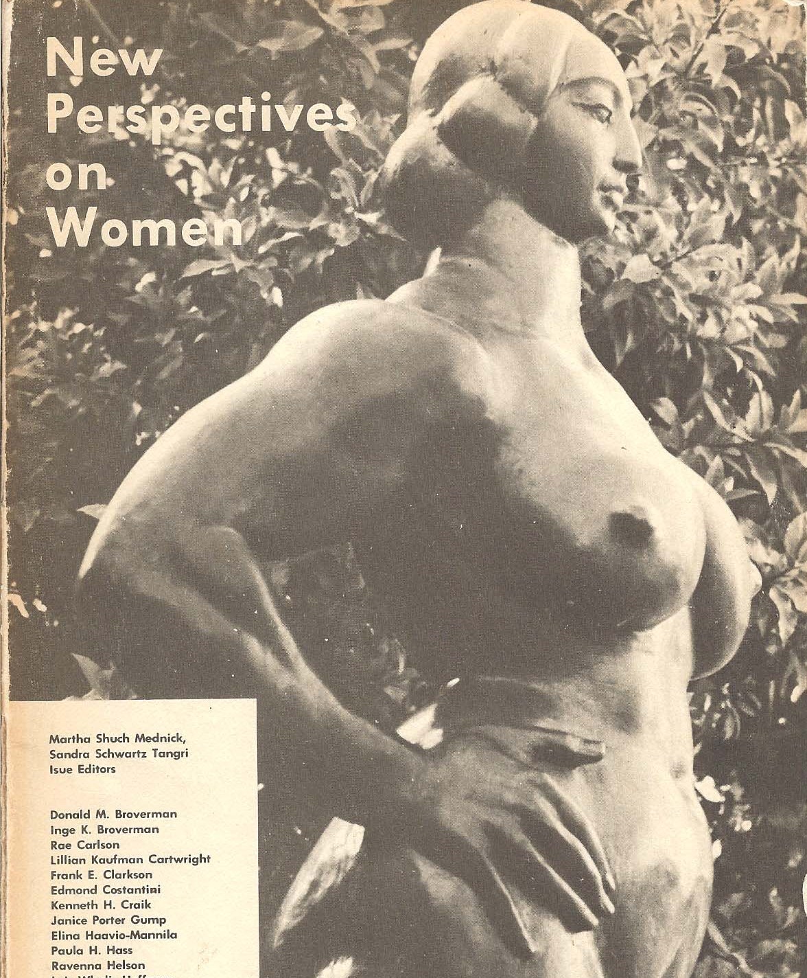 The cover of the 1972 issue of the Journal of Social Issues "New Perspectives on Women", co-edited by Martha Mednick.